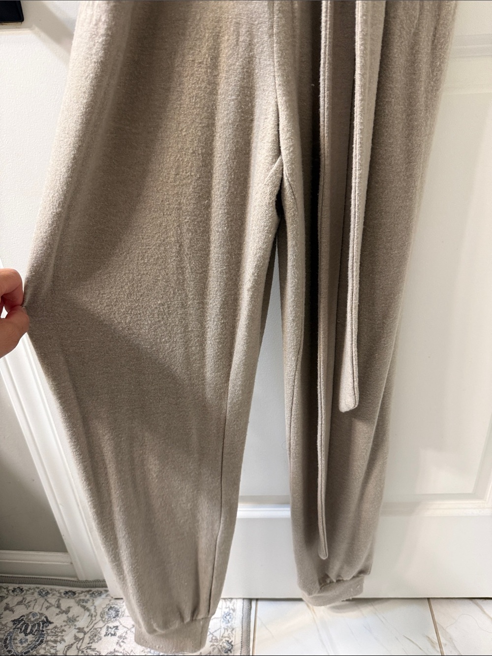 Express Neutral Beige Ribbed Knit Jumper - Picture 3 of 4